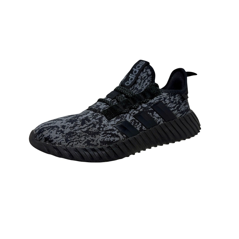 Adidas Kaptir Men's Sz 8.5 Grey Black Digital Camo Knit Running Shoes PWJ 001004